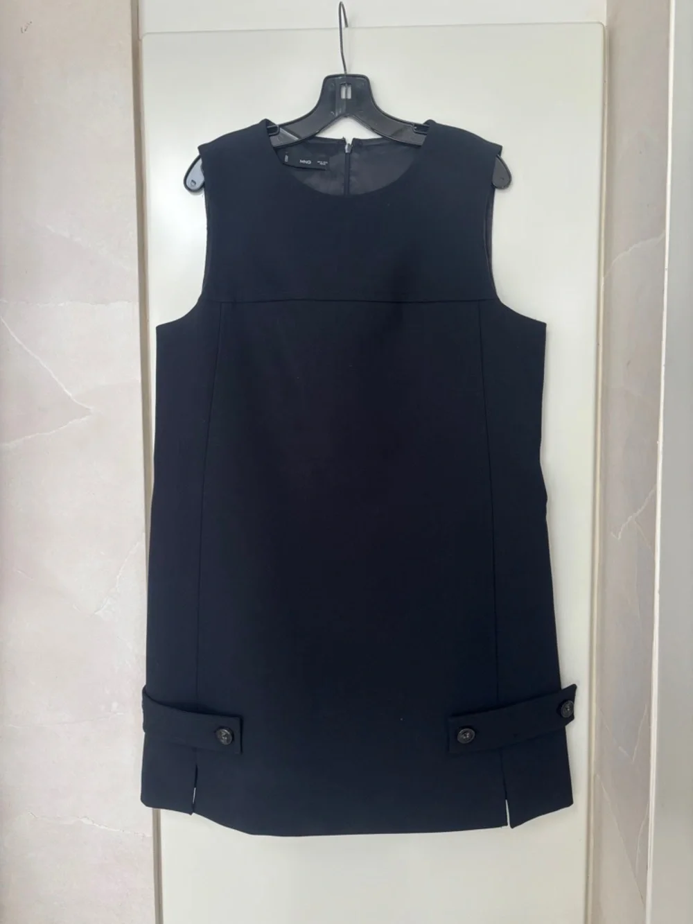 Mango Navy Sleeveless Mini Shift Dress Size 10 XL
